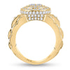 14k Yellow Gold Mens Round Diamond Oval Ring 2-3/4 Cttw