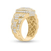 14k Yellow Gold Mens Round Diamond Oval Ring 2-3/4 Cttw
