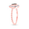 10k Rose Gold Womens Round Brown Diamond Teardrop Ring 1/5 Cttw