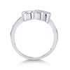 10k White Gold Womens Round Diamond Heart Ring 1/5 Cttw