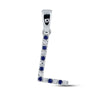10k White Gold Womens Round Blue Sapphire Initial L Letter Pendant 1/8 Cttw