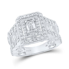  14k White Gold Emerald Diamond Solitaire Bridal Wedding Engagement Ring 2-5/8 Cttw