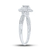 14k White Gold Womens Emerald Diamond Fashion Ring 1/2 Cttw