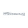 10k White Gold Womens Round Diamond Stackable Band Ring 1/4 Cttw