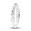 10k White Gold Womens Round Diamond Stackable Band Ring 1/4 Cttw