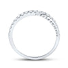 10k White Gold Womens Round Diamond Stackable Band Ring 1/4 Cttw