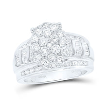  10k White Gold Round Diamond Oval Bridal Wedding Engagement Ring 2 Cttw