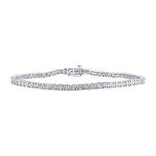  10k White Gold Mens Round Diamond Link Bracelet 1-1/3 Cttw