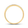 14k Yellow Gold Mens Round Diamond Wedding Band Ring 1/3 Cttw