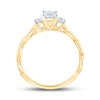 14k Yellow Gold Princess Diamond 3-stone Bridal Wedding Engagement Ring 1/2 Cttw