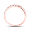 10k Rose Gold Womens Round Diamond Stackable Band Ring 1/4 Cttw