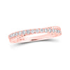 10k Rose Gold Womens Round Diamond Stackable Band Ring 1/4 Cttw