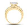 10k Yellow Gold Round Diamond Oval Bridal Wedding Engagement Ring 2 Cttw