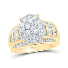  10k Yellow Gold Round Diamond Oval Bridal Wedding Engagement Ring 2 Cttw
