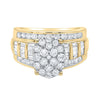 10k Yellow Gold Round Diamond Oval Bridal Wedding Engagement Ring 1-1/2 Cttw