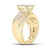 10k Yellow Gold Round Diamond Oval Bridal Wedding Engagement Ring 1-1/2 Cttw