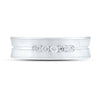 14k White Gold Mens Round Diamond Wedding Band Ring 1/4 Cttw