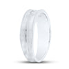 14k White Gold Mens Round Diamond Wedding Band Ring 1/4 Cttw
