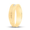 14k Yellow Gold Mens Round Diamond Wedding Band Ring 1/4 Cttw