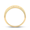 14k Yellow Gold Mens Round Diamond Wedding Band Ring 1/4 Cttw