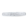 14k White Gold Womens Round Diamond Wedding Single Row Band 1/5 Cttw