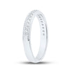 14k White Gold Womens Round Diamond Wedding Single Row Band 1/5 Cttw