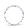 14k White Gold Womens Round Diamond Wedding Single Row Band 1/5 Cttw