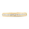 14k Yellow Gold Womens Round Diamond Wedding Single Row Band 1/5 Cttw
