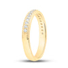 14k Yellow Gold Womens Round Diamond Wedding Single Row Band 1/5 Cttw