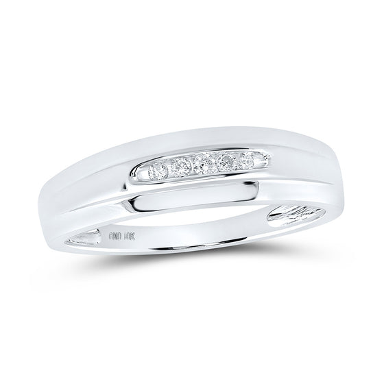 10k White Gold His Hers Round Diamond Halo Matching Wedding Set 1/3 Cttw