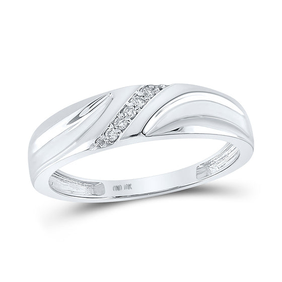 10k White Gold His Hers Round Diamond Cluster Matching Wedding Set 1/3 Cttw