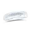 10k White Gold His Hers Round Diamond Cluster Matching Wedding Set 1/2 Cttw