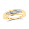 10k Yellow Gold His Hers Round Diamond Cluster Matching Wedding Set 1/3 Cttw