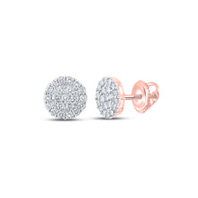  10k Rose Gold Round Diamond Cluster Earrings 2-3/4 Cttw