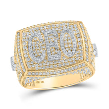  10k Yellow Gold Mens Round Diamond CEO Big Look Ring 2-7/8 Cttw