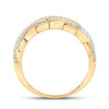 10k Two-tone Gold Mens Round Diamond Band Ring 1-3/8 Cttw