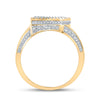 10k Two-tone Gold Mens Round Diamond Initial D Letter Ring 1 Cttw
