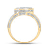 10k Two-tone Gold Mens Round Diamond Initial J Letter Ring 1-1/5 Cttw