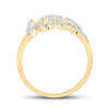 10k Yellow Gold Womens Round Diamond Love Fashion Ring 1/5 Cttw