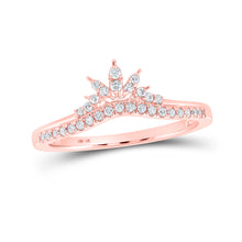  10k Rose Gold Womens Round Diamond Enhancer Wedding Band 1/6 Cttw