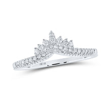  10k White Gold Womens Round Diamond Enhancer Wedding Band 1/6 Cttw