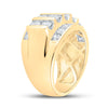 14k Yellow Gold Mens Round Diamond Band Ring 4 Cttw