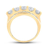 14k Yellow Gold Mens Round Diamond Band Ring 4 Cttw