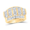 14k Yellow Gold Mens Round Diamond Band Ring 4 Cttw