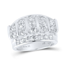  14k White Gold Mens Round Diamond Band Ring 4 Cttw