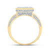 10k Two-tone Gold Mens Round Diamond I Initial Letter Ring 1-1/5 Cttw