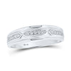 10k White Gold His Hers Round Diamond Square Matching Wedding Set 1/2 Cttw