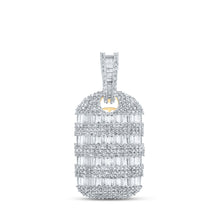  10k Yellow Gold Mens Baguette Diamond Charm Pendant 3-1/3 Cttw
