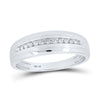 10k White Gold His Hers Round Diamond Square Matching Wedding Set 3/4 Cttw