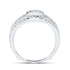 14k White Gold Womens Round Diamond Wrap Enhancer Wedding Band 1/5 Cttw